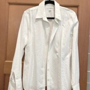 GAP Fitted White Blouse with long cuffs